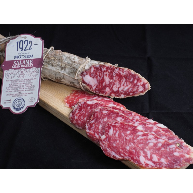 Tagliere di Salame Gran Riserva Cavalier Boschi affettato